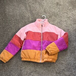 Corduroy Block Print puffer